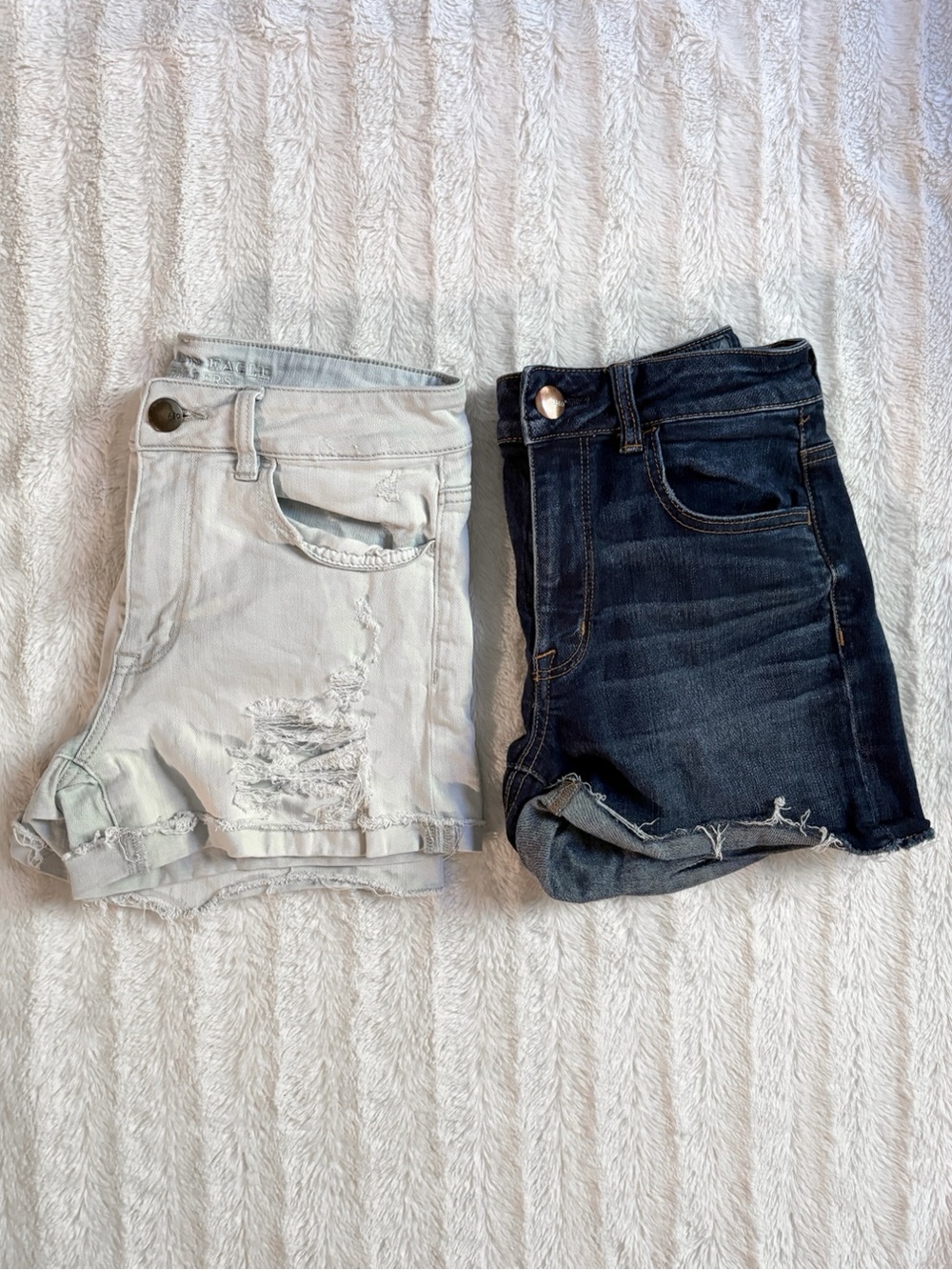 American Eagle Bundle Women's Jean Shorts Size 8 | 2 Pairs AEO Hi Rise Shortie